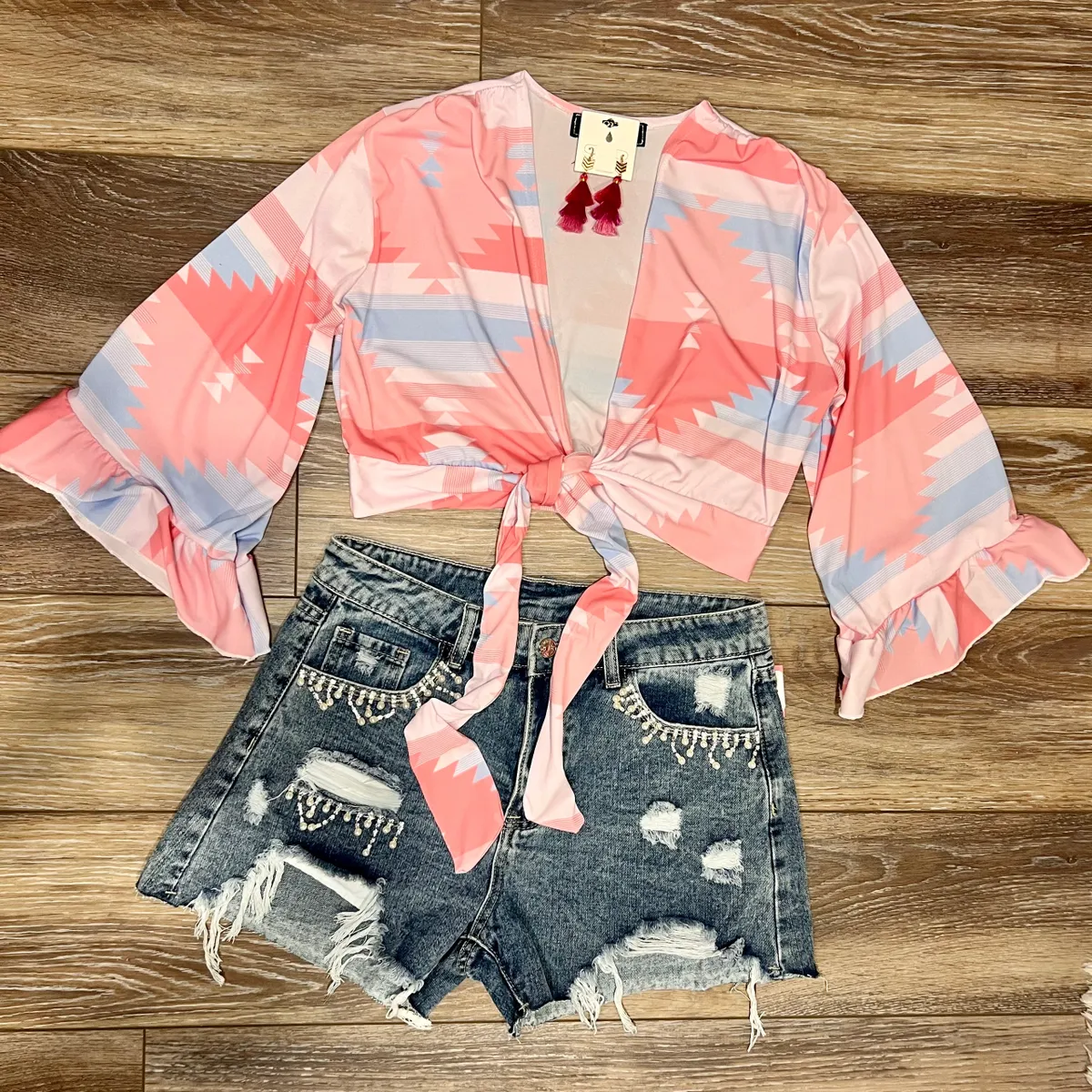 Pink Aztec Top