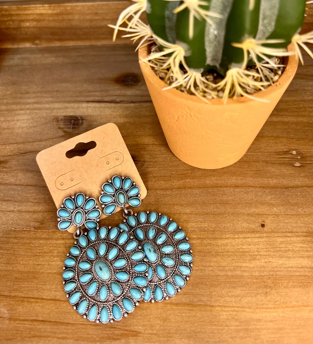 Oval Concho Earrings