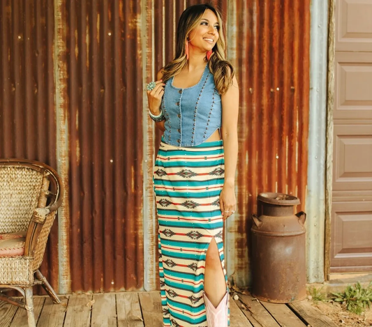 Western Maxi Skirt