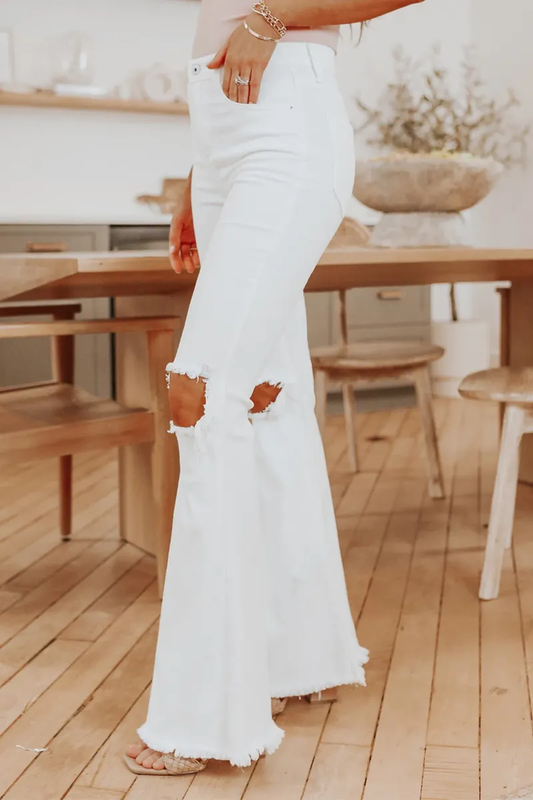Western White Flare Jeans