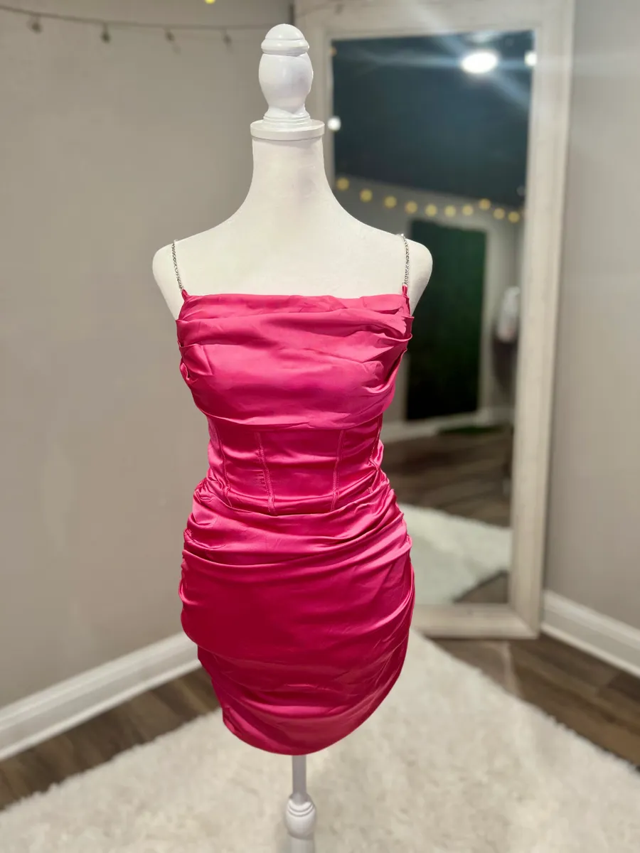 Pink Rhinestone Dress